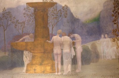 Figuren an einem Brunnen von Constant Montald